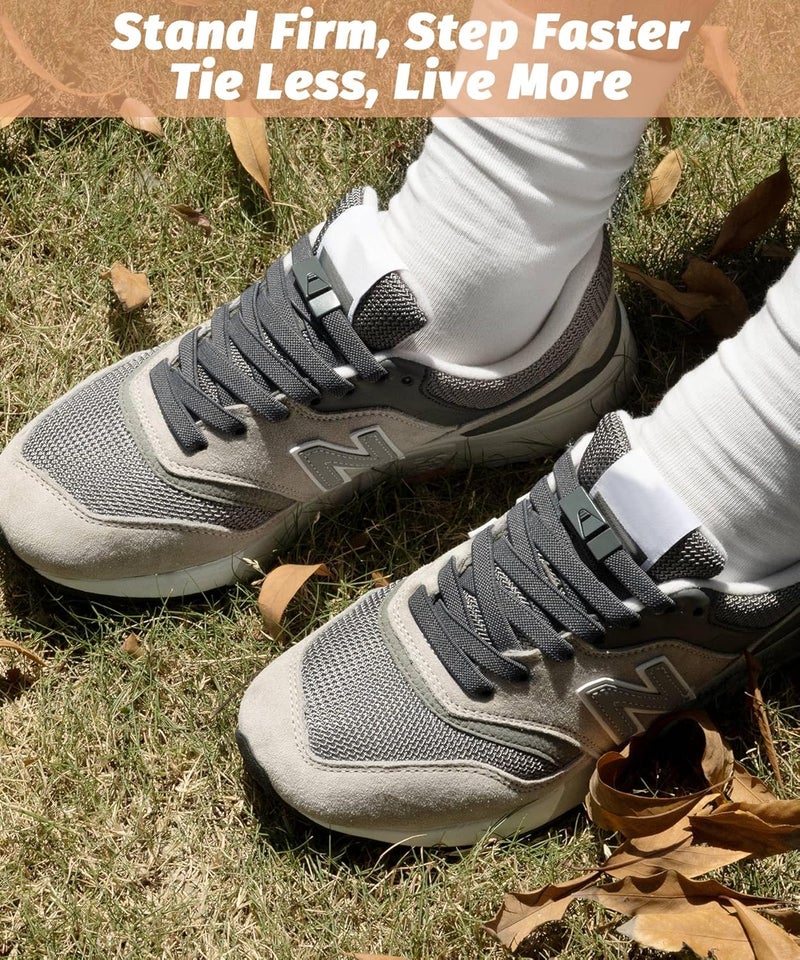 Stepace 2 Pairs Elastic Shoe Laces for Sneakers No Tie Shoelaces for Adults and Kids 5/16" Wide One Size Fit All - Image 3